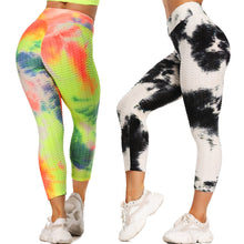 Load image into Gallery viewer, Tie Dye Calf Length Anti-Cellulite High Waist Leggings