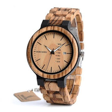 Load image into Gallery viewer, Luxury Watch - Men&#39;s Quartz Wooden Wristwatch with Auto Date and Calendar