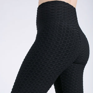Women's Ankle Length High Waist Anti-Cellulite Sports Leggings with Scrunch Back