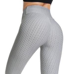 Women's Ankle Length High Waist Anti-Cellulite Sports Leggings with Scrunch Back
