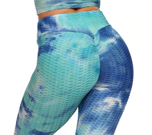 Load image into Gallery viewer, Tie Dye Calf Length Anti-Cellulite High Waist Leggings
