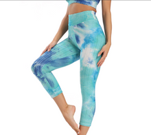 Load image into Gallery viewer, Tie Dye Calf Length Anti-Cellulite High Waist Leggings